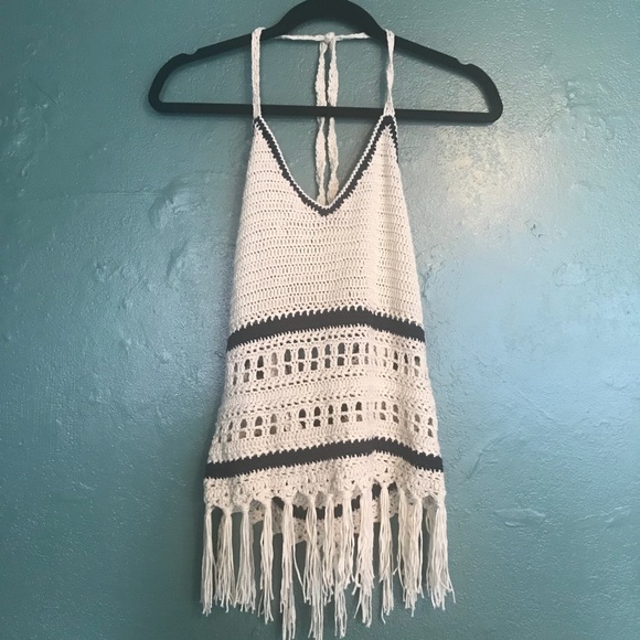 lovemarks Tops - Lovemarks crochet halter boho halter top